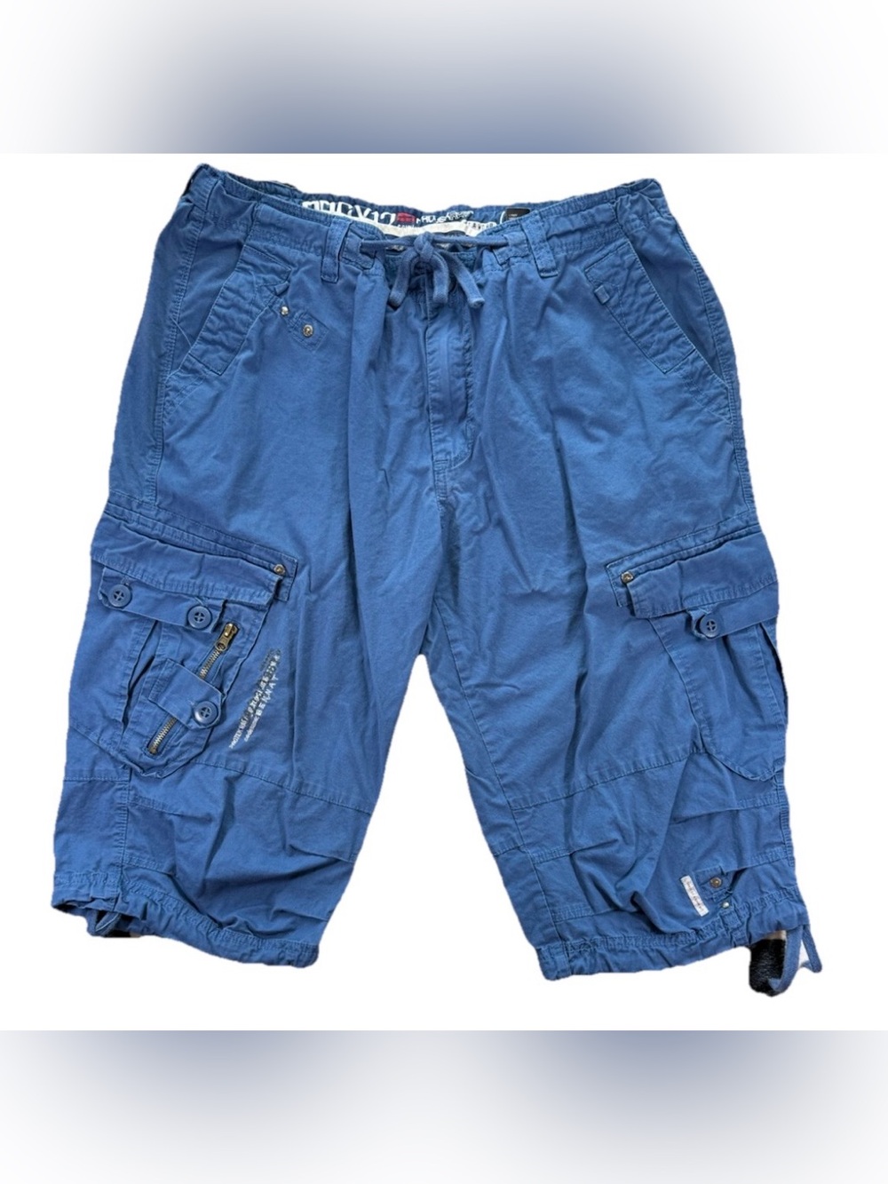 Vintage Projek Raw Cargo Shorts Men's 36 Blue Baggy Y2K Streetwear Grunge